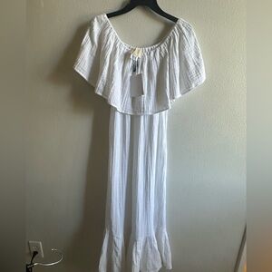 ANAAK White Off-Shoulder Maxi Dress